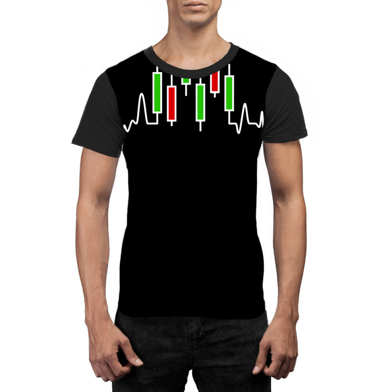 Forex Or Stock Trader Candlestick Heartbeat Graph Graphic T-shirt by scrabeck | Artistshot