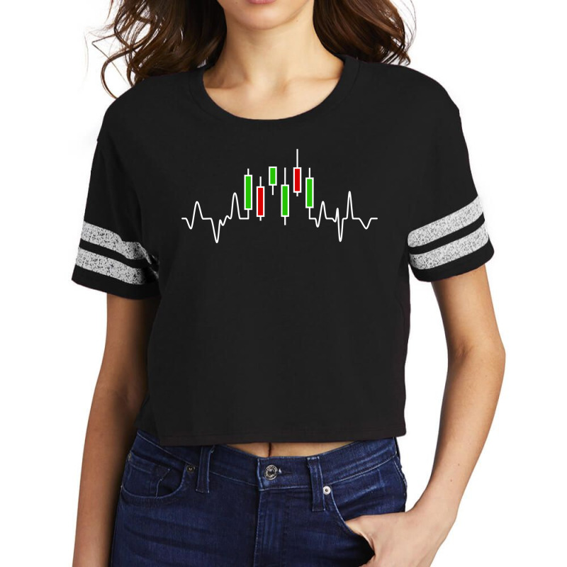 Forex Or Stock Trader Candlestick Heartbeat Graph Scorecard Crop Tee by scrabeck | Artistshot