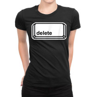 Delete Button Computer Key Halloween Group Costume Ladies Fitted T-shirt | Artistshot