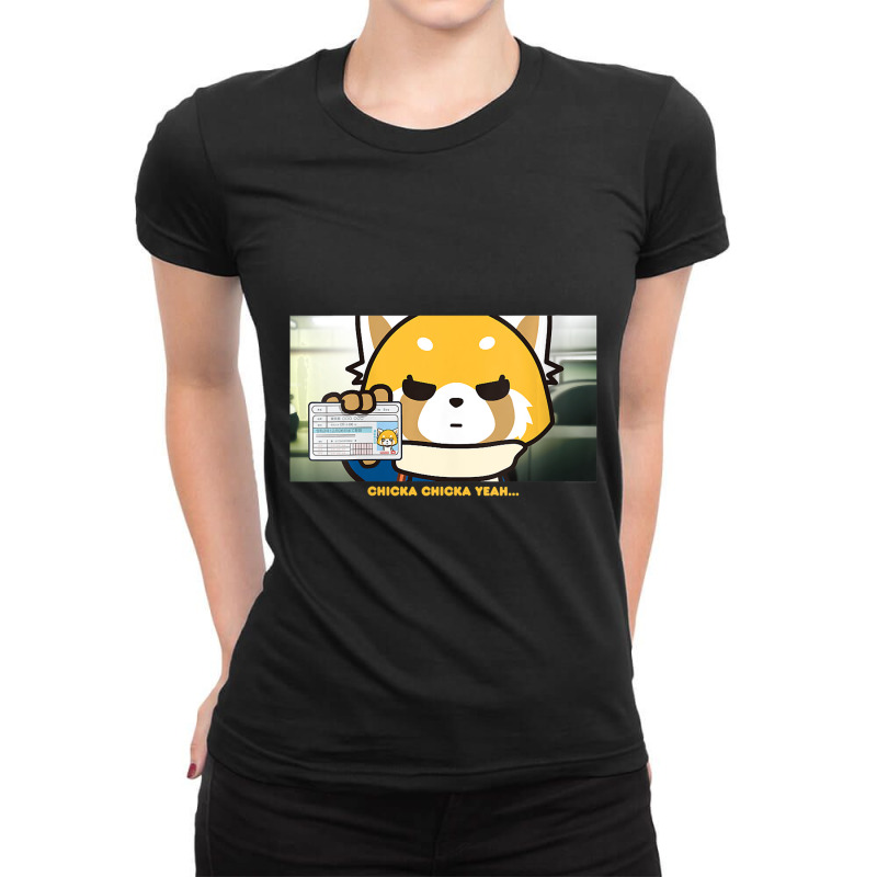 Hot Trend Womens Aggretsuko Drivers License V-neck Ladies Fitted T-Shirt by centralfantast | Artistshot