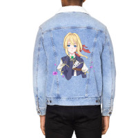 Violet Evergarden Anime 6 Unisex Sherpa-lined Denim Jacket | Artistshot