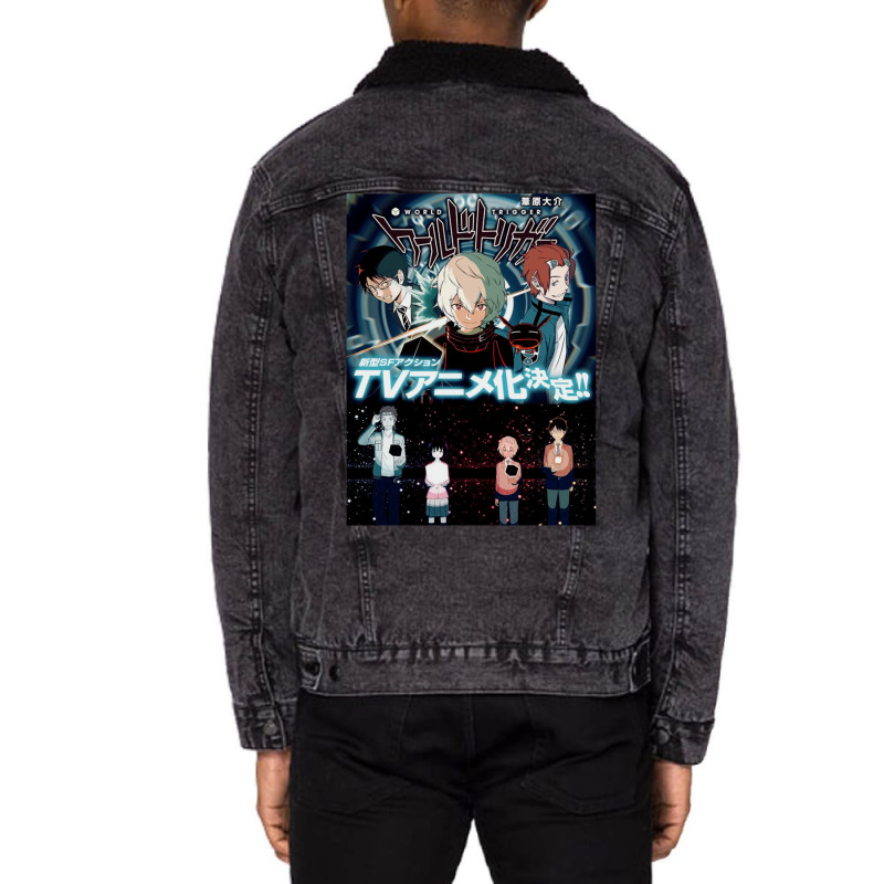 World Trigger Anime 10 Unisex Sherpa-Lined Denim Jacket by cuaylaaarzoa | Artistshot