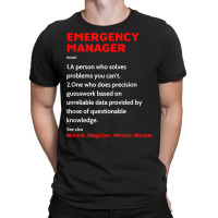 Emergency Manager Funny Management Definition Noun T-shirt | Artistshot