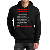 Emergency Manager Funny Management Definition Noun Unisex Hoodie | Artistshot