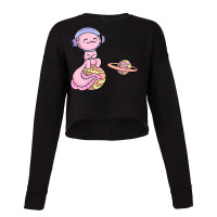 Axolotl In Space 70s Cropped Sweater | Artistshot