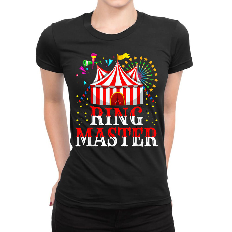 Circus Ringmaster Shirt Circus Shirt Vintage Circu Ladies Fitted T-Shirt by catricegar | Artistshot