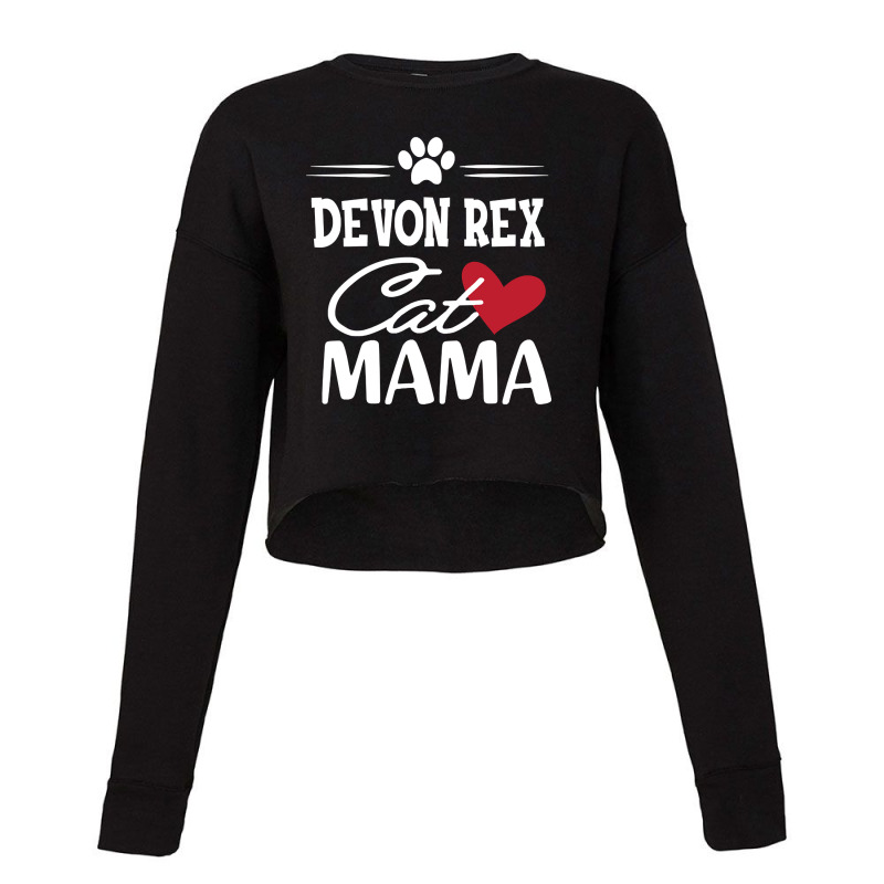 Hot Trend Devon Rex Cat Mama Cropped Sweater by rebeccacameron | Artistshot