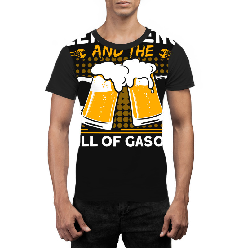 Beer Wrench Smell Of Gasoline Car Mechanic Cute Graphic T-shirt | Artistshot