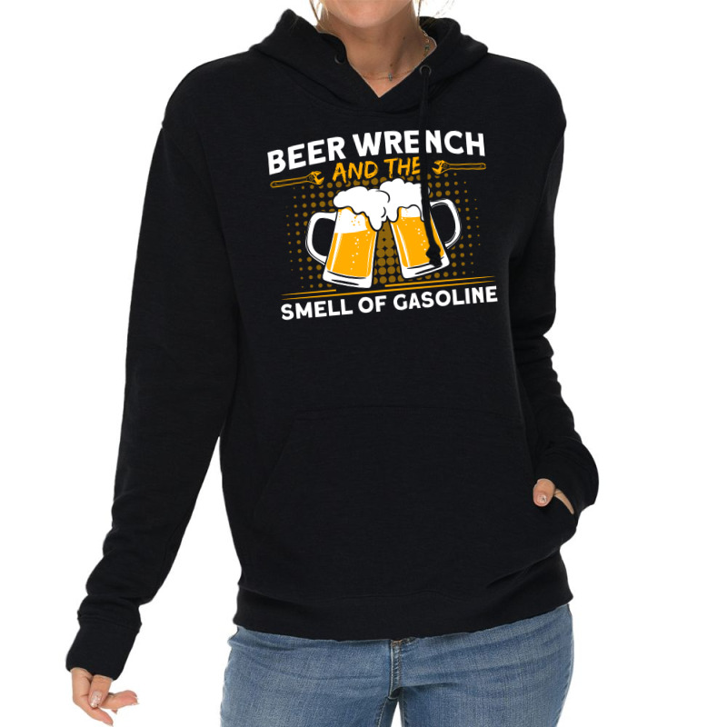 Beer Wrench Smell Of Gasoline Car Mechanic Cute Lightweight Hoodie | Artistshot