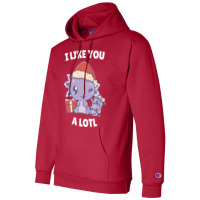 Axolotl I Like You A Lotl Kawaii Christmas Pajama Champion Hoodie | Artistshot