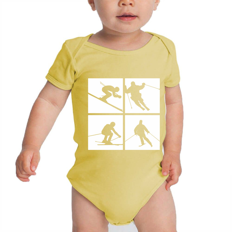 Skiing Skier Winter Sports Baby Bodysuit by porkudus | Artistshot