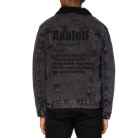 Axolotl Pet Lover Gifts Definition Perfect Present Unisex Sherpa-lined Denim Jacket | Artistshot