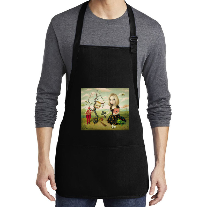 Mark Ryden - The Ghost Of Anton Chigurh Medium-length Apron | Artistshot