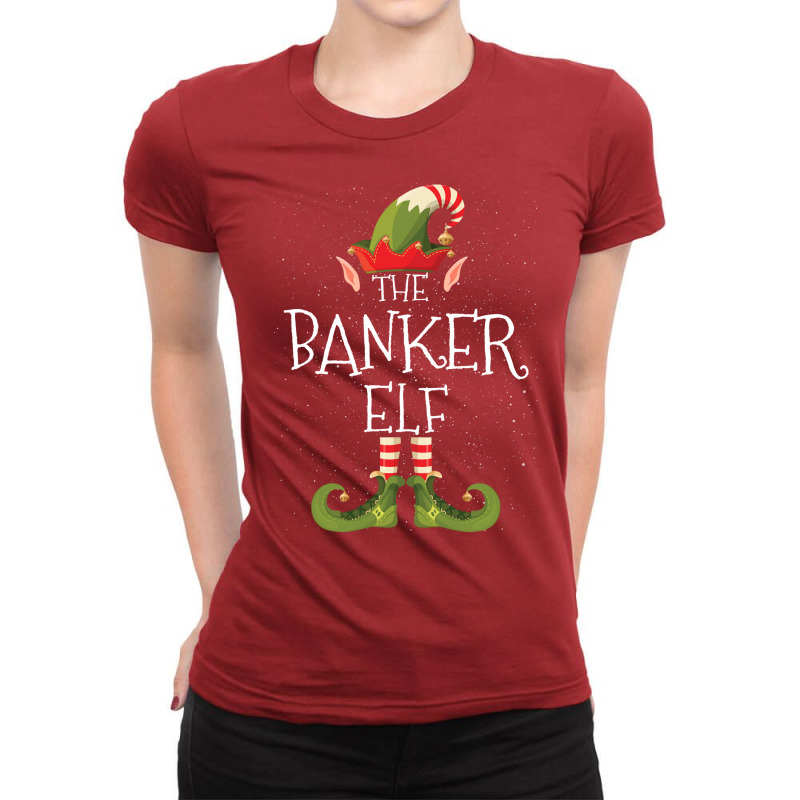 Banker Elf Family Matching Christmas Group Funny P Ladies Fitted T-Shirt by focantftalewb | Artistshot