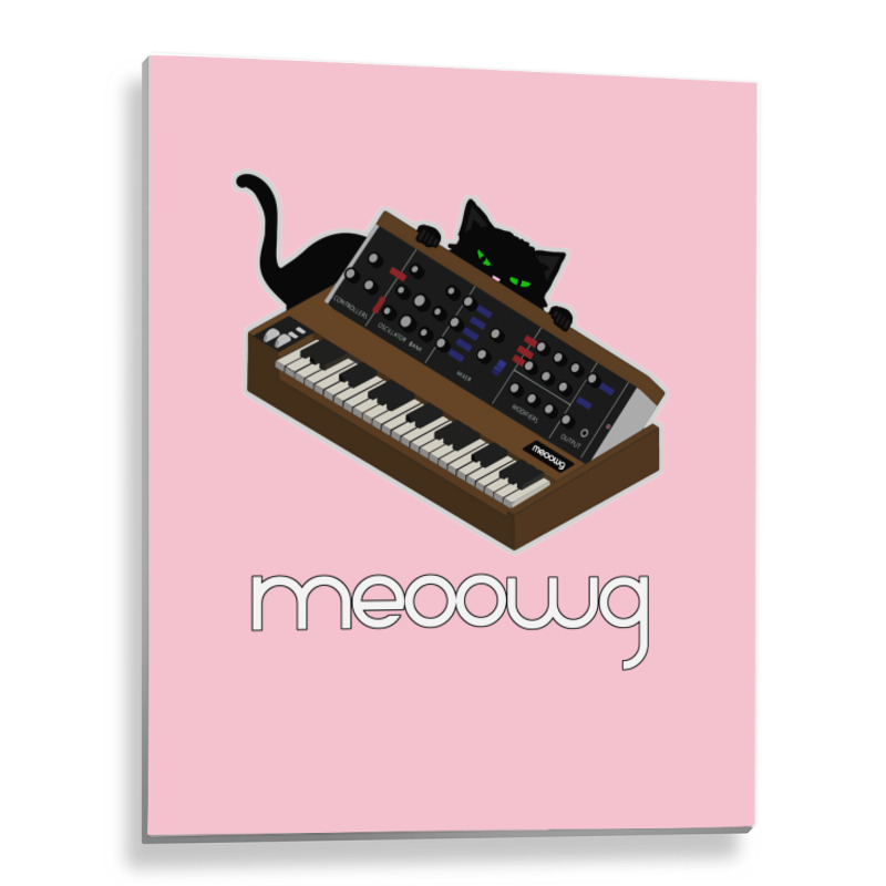 Synthesizer Cat Meow Metal Print Vertical | Artistshot