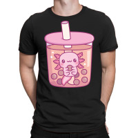 Cute Axolotl In Bubble Tea Funny Tumblr T-shirt | Artistshot