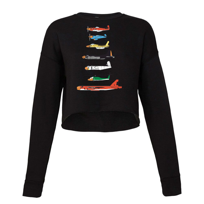 Angry Planes Cropped Sweater by Mash-Art | Artistshot