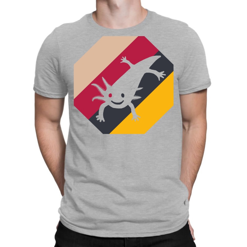 Retro Axolotl Fish Ideas Reptile Chameleon Design T-shirt | Artistshot