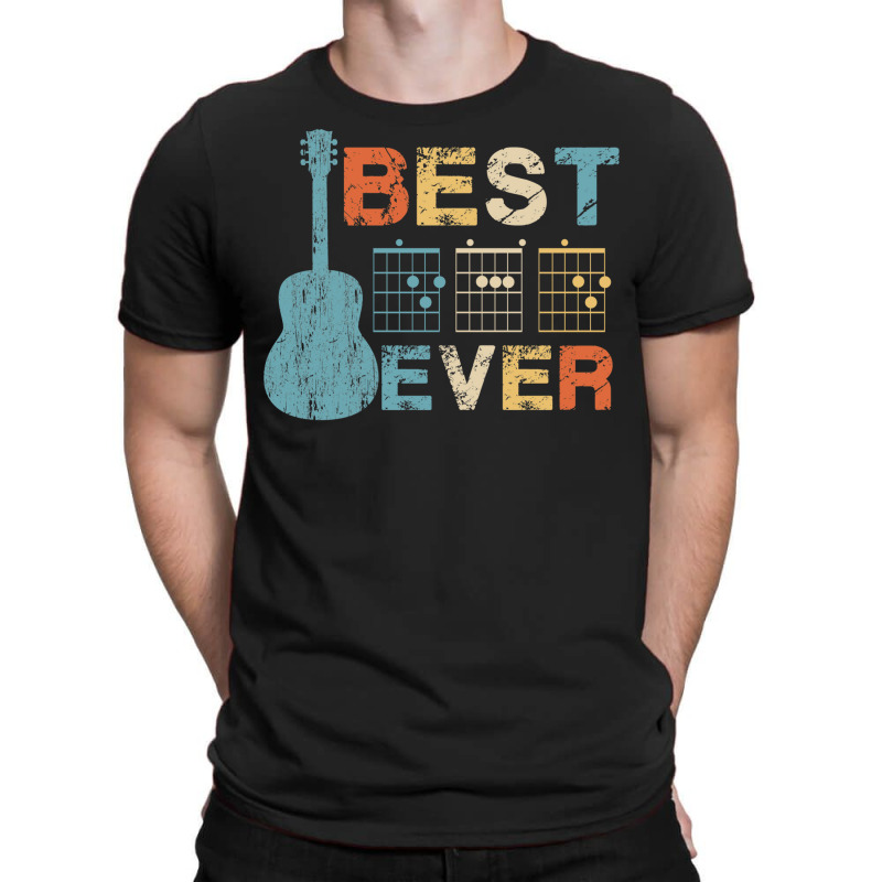 Best Dad Ever Guitar Chords Musician Funny Fathers T-Shirt by enzormiersh | Artistshot