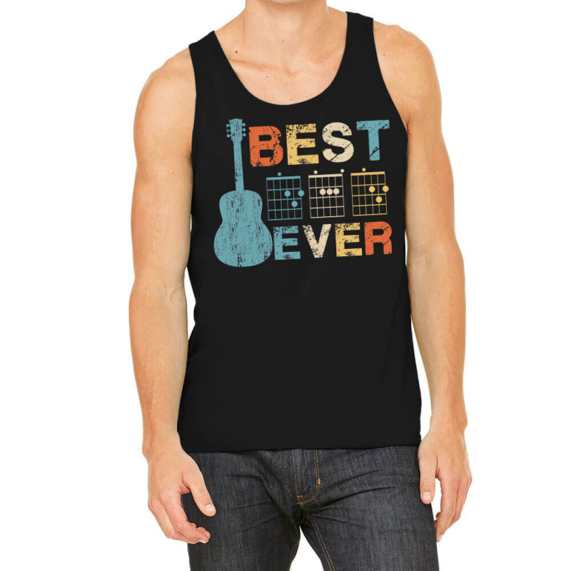 Best Dad Ever Guitar Chords Musician Funny Fathers Tank Top by enzormiersh | Artistshot