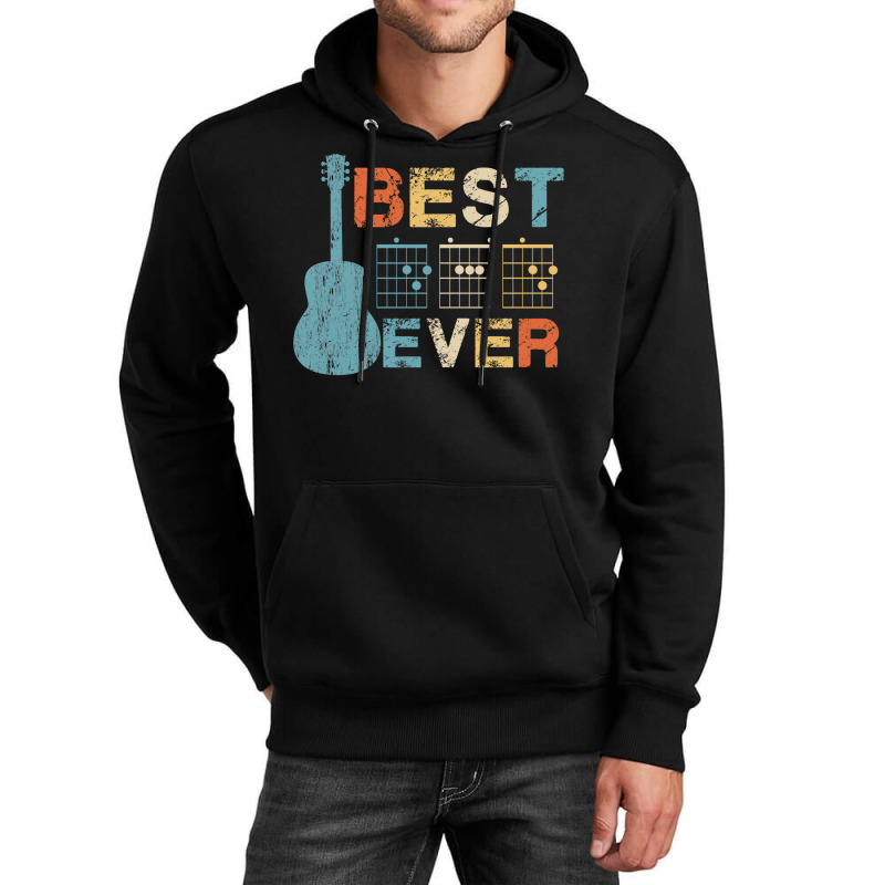 Best Dad Ever Guitar Chords Musician Funny Fathers Unisex Hoodie by enzormiersh | Artistshot