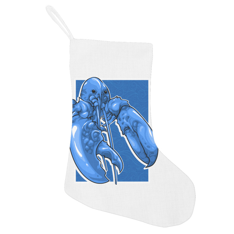 Funny Jumpscare Lobster Meme Blue Crustacean Pullo Holiday Stocking | Artistshot