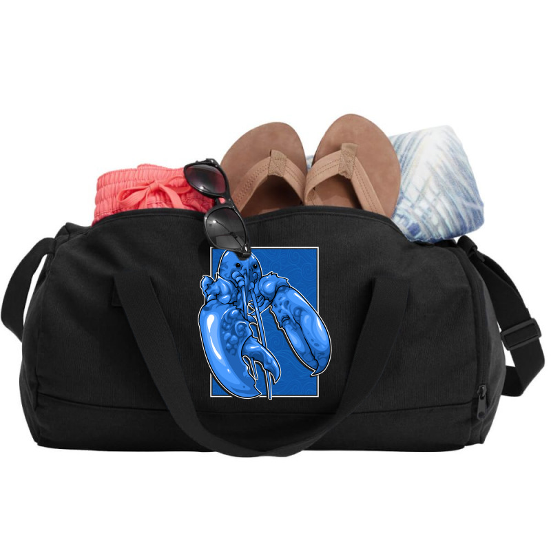 Funny Jumpscare Lobster Meme Blue Crustacean Pullo Duffel Bag | Artistshot