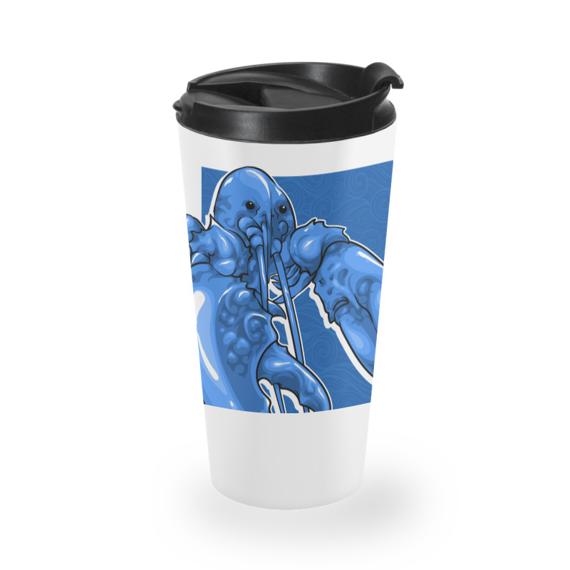 Funny Jumpscare Lobster Meme Blue Crustacean Pullo Travel Mug | Artistshot