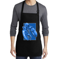 Funny Jumpscare Lobster Meme Blue Crustacean Pullo Medium-length Apron | Artistshot