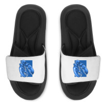 Funny Jumpscare Lobster Meme Blue Crustacean Pullo Slide Sandal | Artistshot