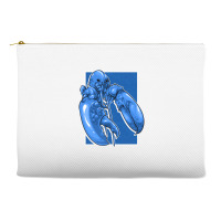 Funny Jumpscare Lobster Meme Blue Crustacean Pullo Accessory Pouches | Artistshot