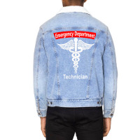 Emergency Department Technician Ed Tech Medical Ca Unisex Sherpa-lined Denim Jacket | Artistshot