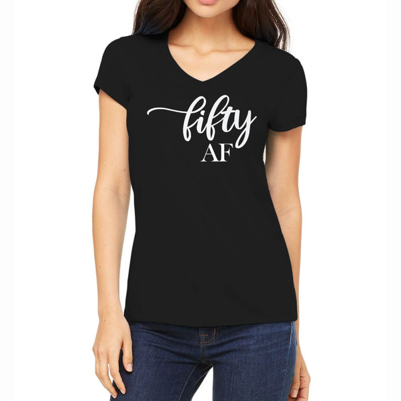 Fifty 50 Af Novelty T Shirt Premium T Shirt Women's V-Neck T-Shirt by arzaba | Artistshot