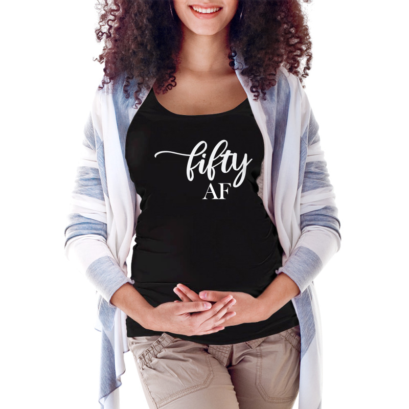 Fifty 50 Af Novelty T Shirt Premium T Shirt Maternity Scoop Neck T-shirt by arzaba | Artistshot