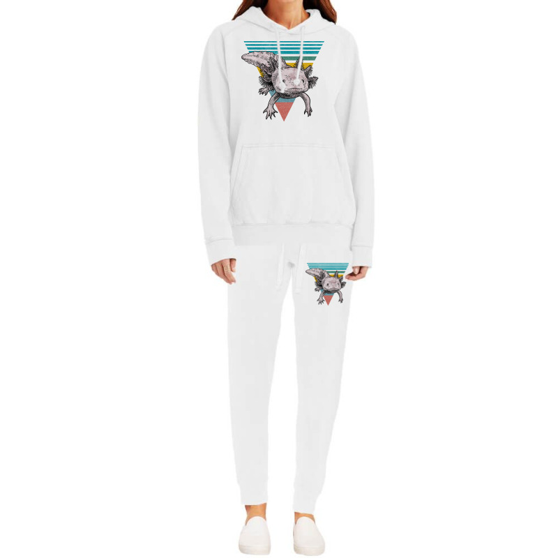 Vintage Axolotl Questions Girl Hoodie & Jogger Set | Artistshot