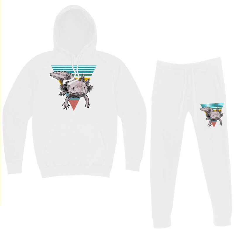 Vintage Axolotl Questions Girl Hoodie & Jogger Set | Artistshot