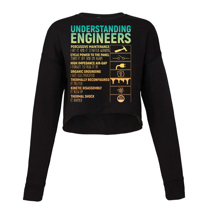 Understanding Engineers Vintage Design Cropped Sweater by ordingwashuk4 | Artistshot