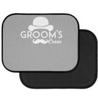 Bachelor Party Grooms Crew  Red Rear Car Mat | Artistshot