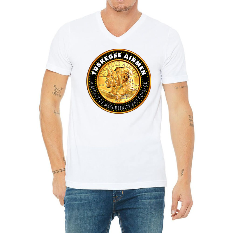 The Tuskegee Red Tail Airmen  Black American Pilot V-neck Tee | Artistshot