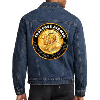 The Tuskegee Red Tail Airmen  Black American Pilot Men Denim Jacket | Artistshot