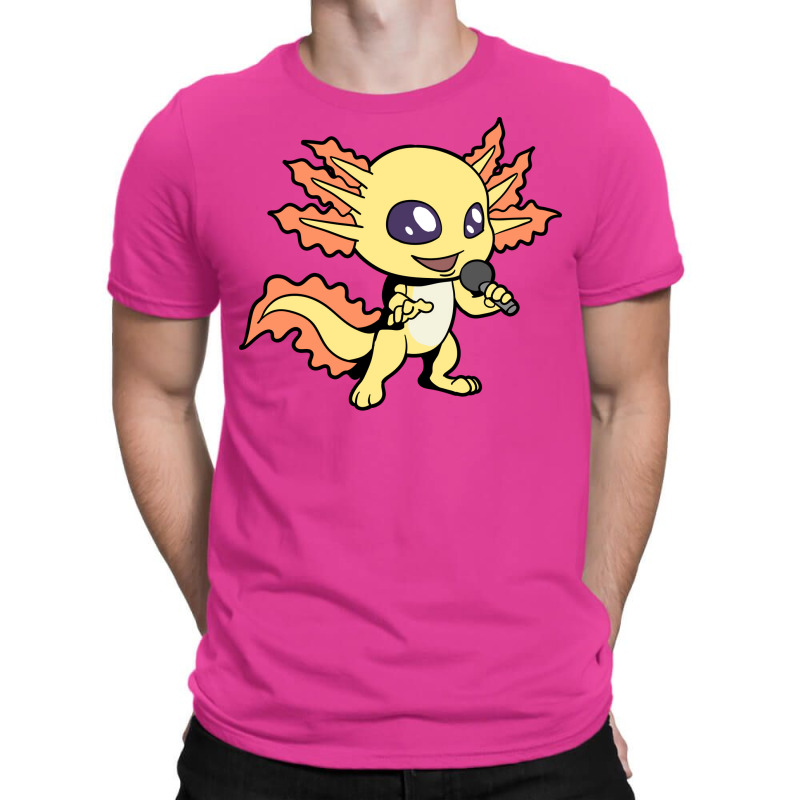 Singing Amphibian With Microphone Axolotl T-Shirt by oreilywendyo | Artistshot