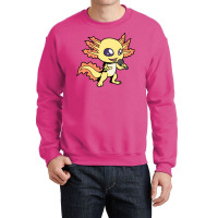 Singing Amphibian With Microphone Axolotl Crewneck Sweatshirt | Artistshot