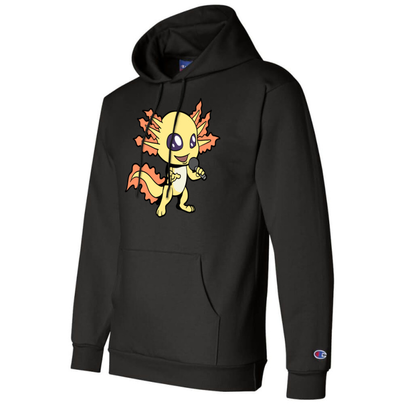 Singing Amphibian With Microphone Axolotl Champion Hoodie by oreilywendyo | Artistshot