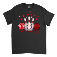 Buffalo Plaid Red Bowling Gnome Christmas Valentin Classic T-shirt | Artistshot