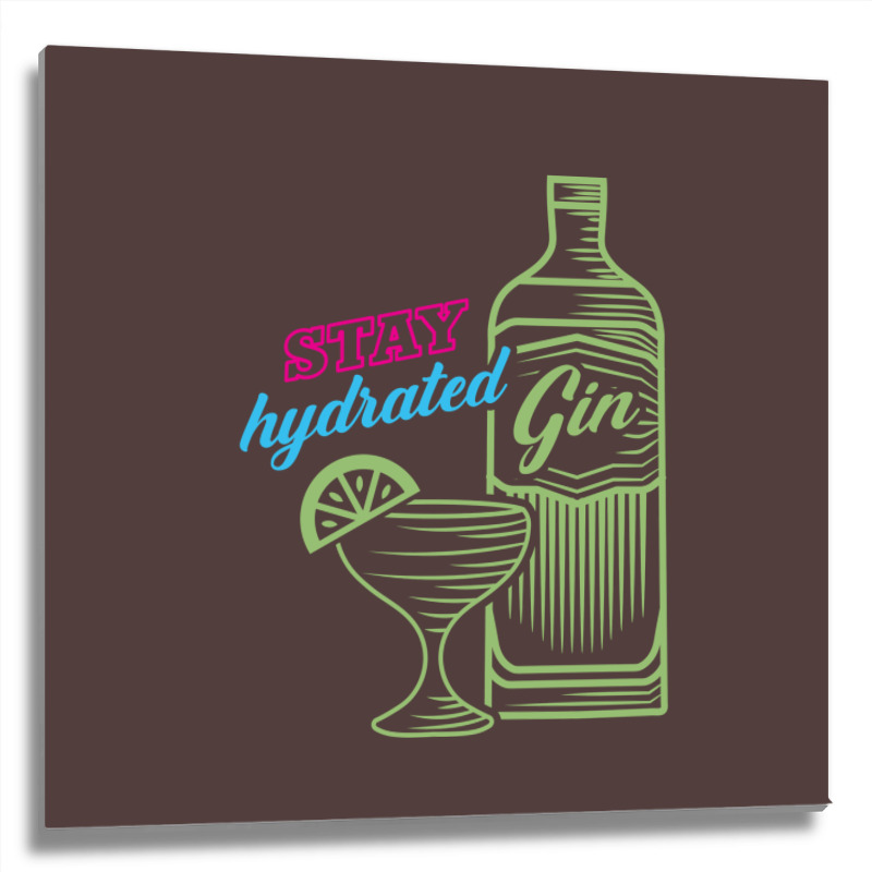 Gin  Bachelor Party Girl Metal Print Square | Artistshot