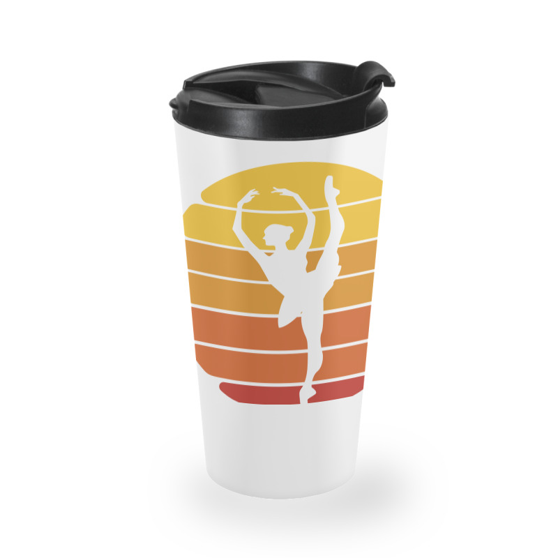 Ballerina Ballet Dancer Sunset Ballet Retro Sunset Travel Mug | Artistshot