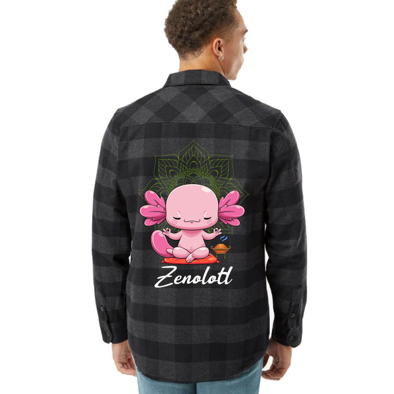 Zenolotl Axolotl Yoga Zen Axolotl Meditation Mantr Flannel Shirt by pithanmuram | Artistshot