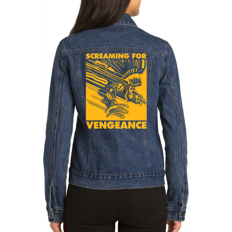 Screaming For Vengeance Ladies Denim Jacket by MayGrady | Artistshot