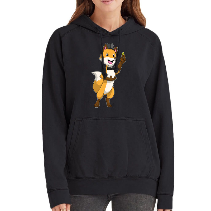 Fox As Groom With Wedding Ring Hipster Vintage Hoodie | Artistshot