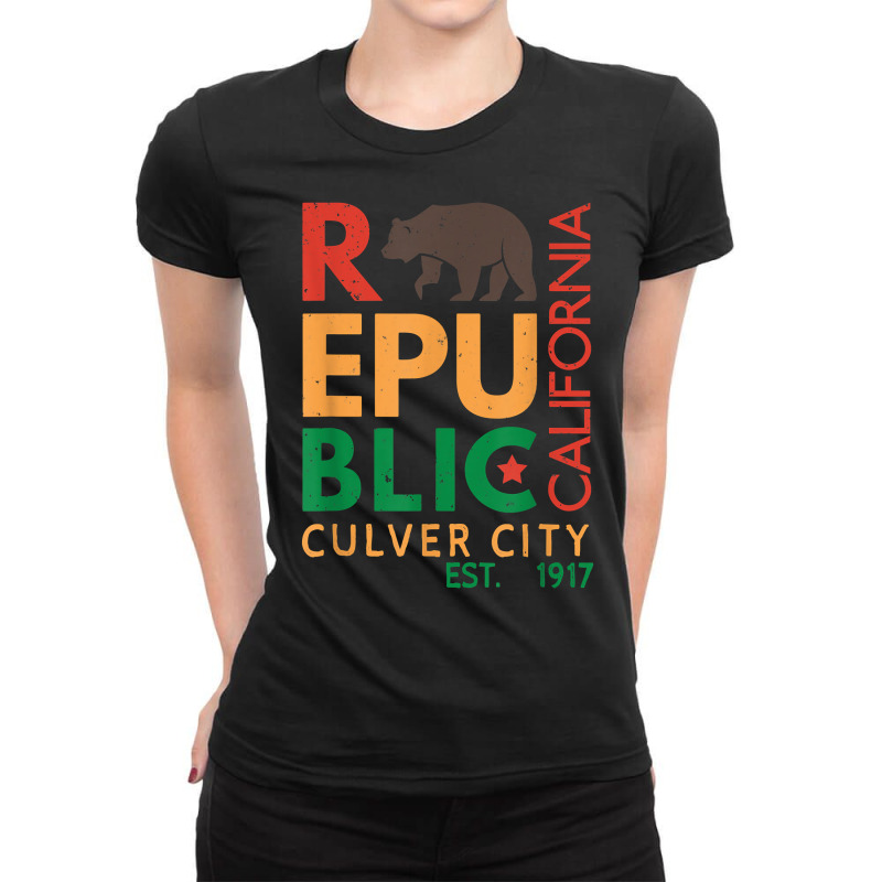 Culver City T Shirt   Republic Of California Ladies Fitted T-Shirt by adam.troare | Artistshot